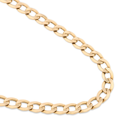 Second Hand 9ct Gold 20” Curb Chain Necklace - Main View