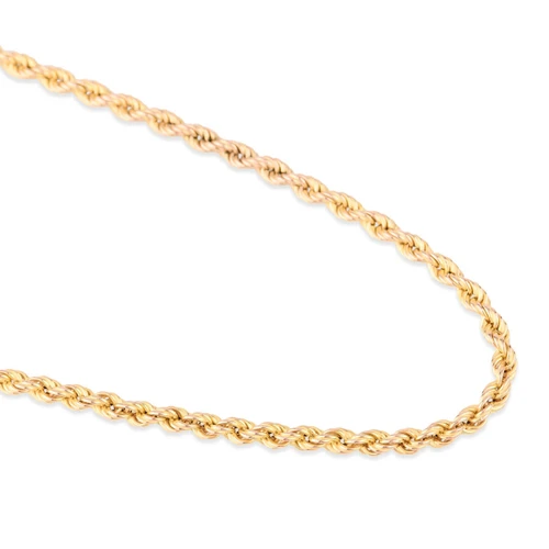Second Hand 9ct Gold 24” Rope Chain Necklace - Main View