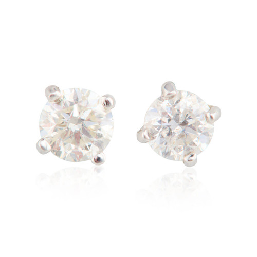 18ct White Gold Diamond Stud Earrings – 0.54ct - Main View
