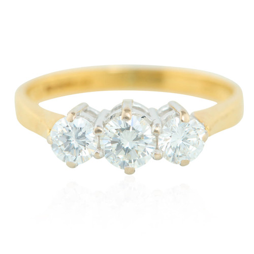 Second Hand 18ct Gold Diamond Trilogy Ring – 0.70 carat - Main View