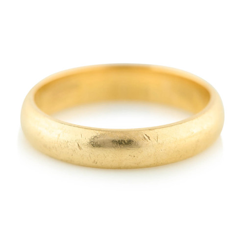 Second Hane 18ct Gold Plain Wedding Band – size L - Main View