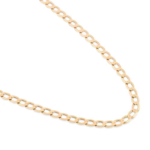 Second Hand 9ct Gold 22” Curb Chain Necklace - Main View