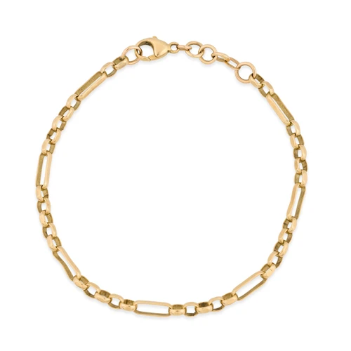 Second Hand 9ct Gold 8” Fetter Link Bracelet - Main View