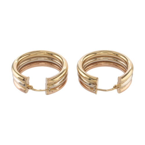 Macys TriTone Love Knot Stud Earrings in 14k Gold  Macys