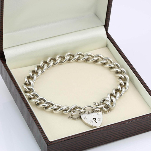 Second Hand Silver Curb Link Charm Bracelet RH Jewellers