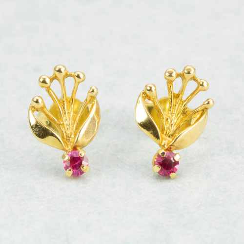 18ct Gold Flower Stud Earrings, Yellow Gold Folded Flower Handmade Earrings,  Lily Inspired Studs, Real Gold Floral Contemporary Earrings - Etsy