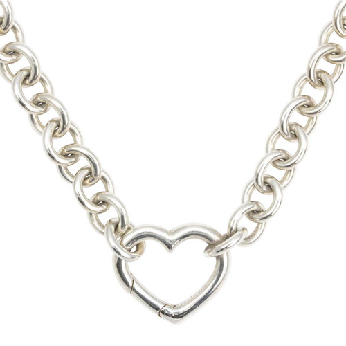 Authentic Tiffany & Co. Heart Tag Silver Toggle Choker 16.25 Necklace,  receipt!