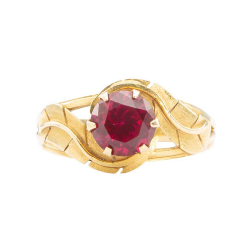 Second Hand 18ct Gold Single Stone Ruby Ring | RH Jewellers