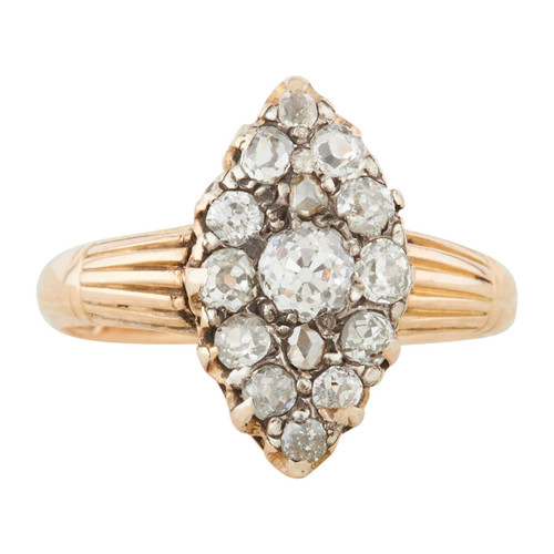 Antique 18ct Gold Diamond Marquise Ring | RH Jewellers