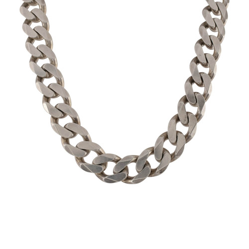 Second Hand Silver 22” Heavy Flat Curb Chain RH Jewellers