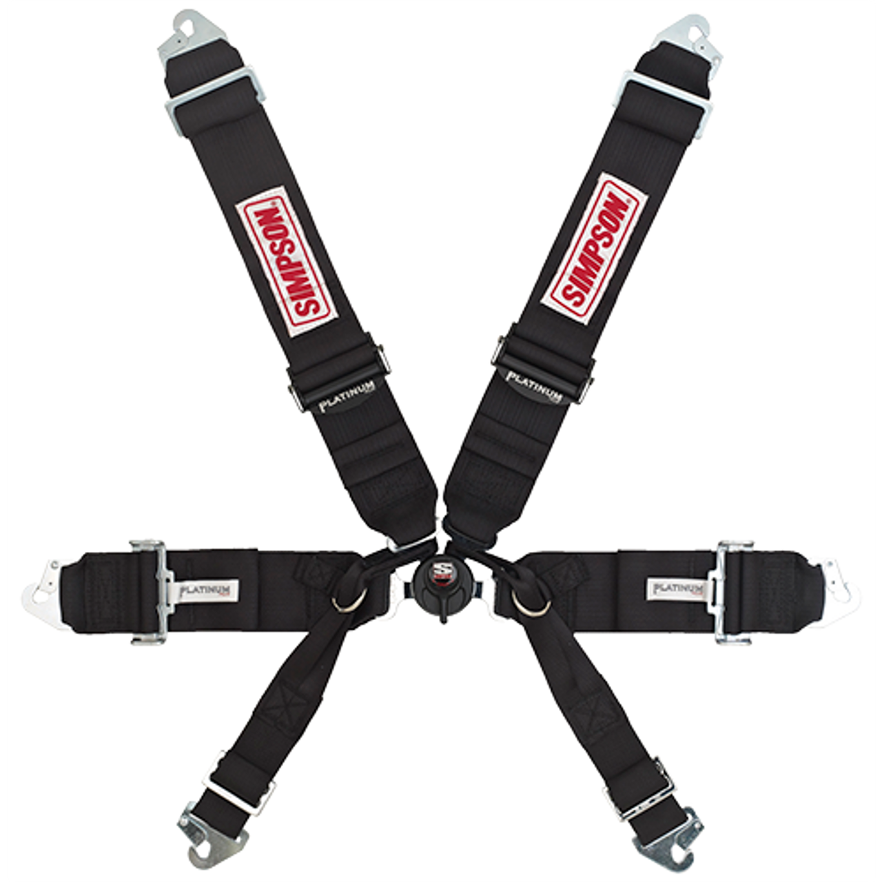 Simpson Harness CamLock, Formula Style, 3" Al Shoulders, 3" Lap, Clip-In SFI 16.1