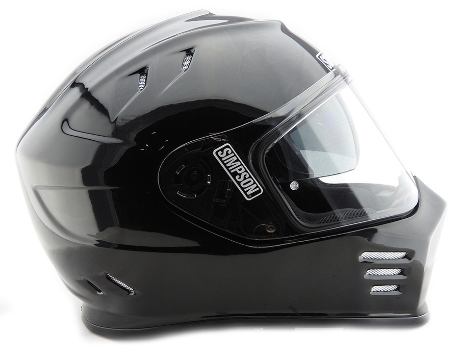 Simpson Venom Ghost Bandit Helmet Ece Road Legal Uk Gloss Black Xs-Xxl