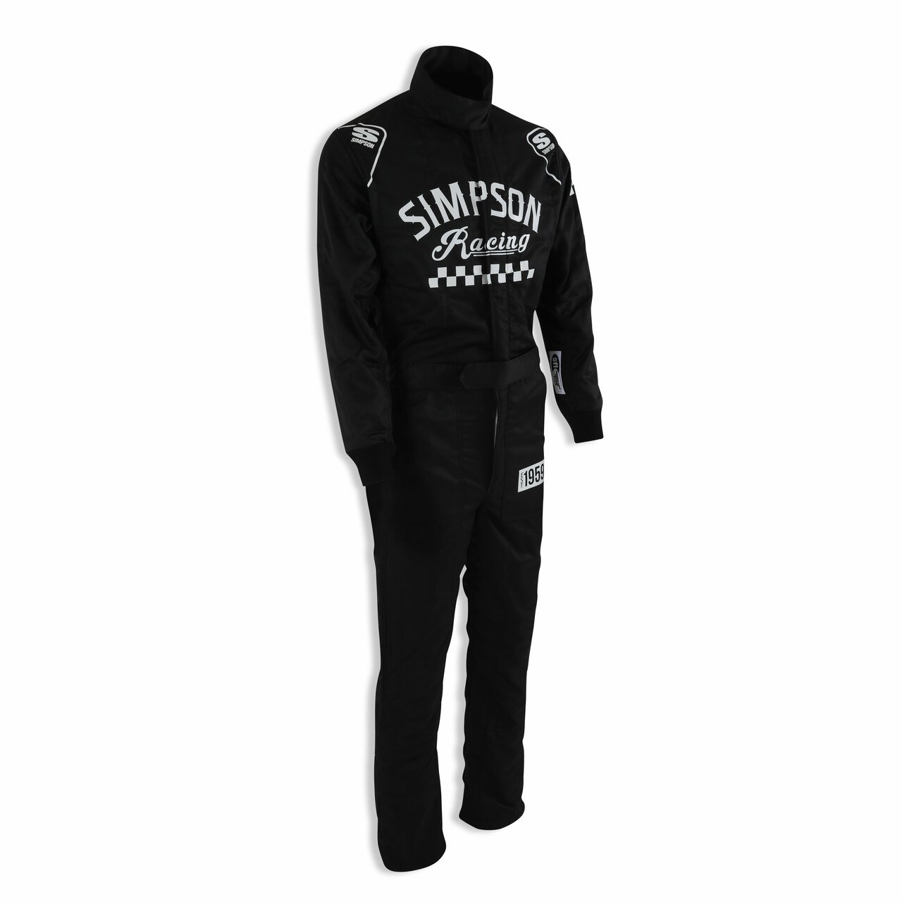 Simpson Adult Checkers Racing Suit Sfi 5 Black