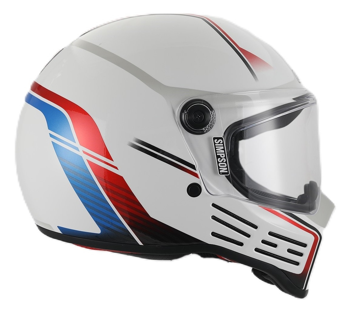 Simpson M30 Bandit Helmet Dot Approved White LifterTR859 S-Xl ece2206