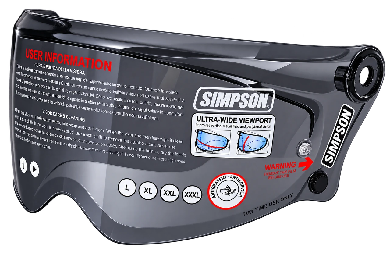 Simpson Helmet Black Visor M30 Bandit New Version 2026