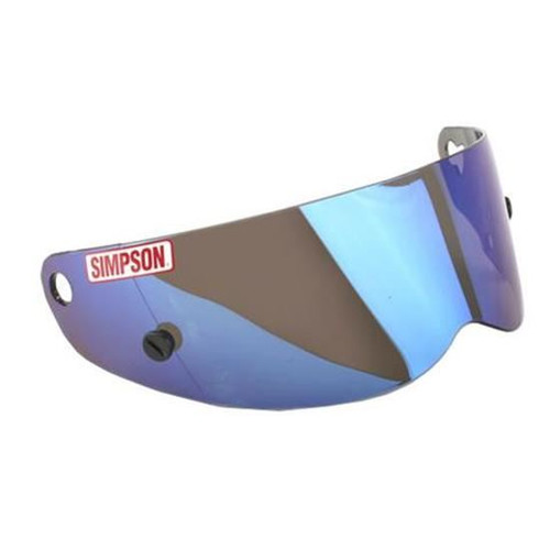 Simpson Helmet Blue Iridium Visor For 