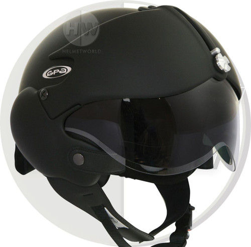  Open Face casco para patinete OSBE GPA Aviones Tornado Verde  Ejército L 59 – 60 cm + Máscara : Automotriz