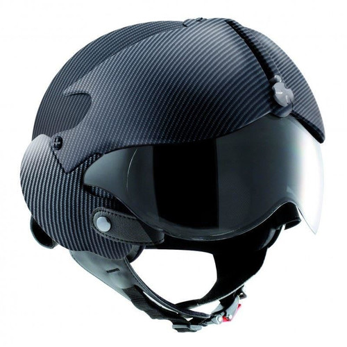 Open Face Scooter Motorcycle Helmet Osbe Gpa Aircraft Tornado Carbon + Mask