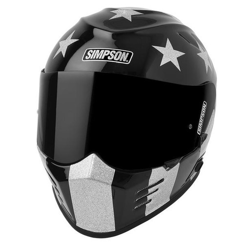 Simpson Venom Helmet Usa Sting Rae Silver Limited Edition