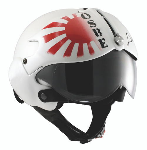 Open Face Scooter Motorcycle Helmet Osbe Gpa Aircraft Tornado White Japan