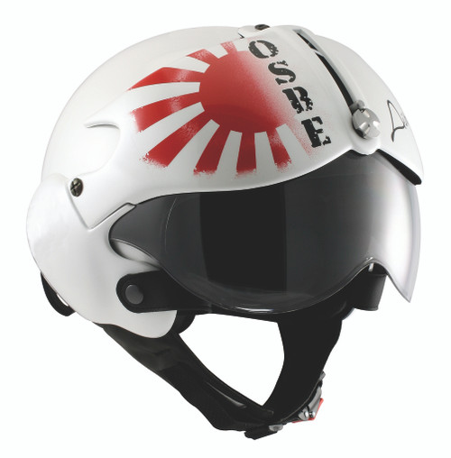 Osbe Italy - Karma M.P.S. - Shiny White - Motorcycle Helmet - Covid-19 -  High Quality - Made in Italy - Avvenice