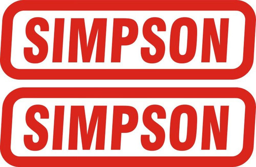 Simpson Genuine Stickers X2 Decal Set 80Mm X 20Mm Bandit Diamondback Speedway