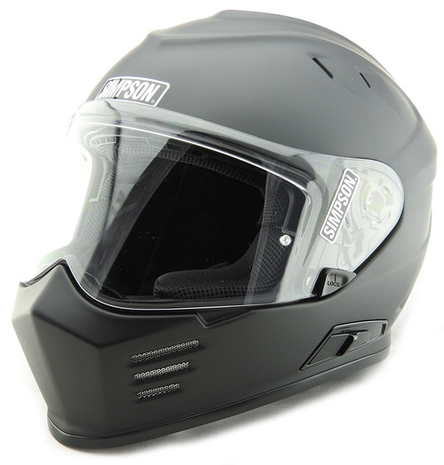 Simpson Ghost Bandit Venom Helmet Ece Uk Road Legal Matt Black Xs-Xxl
