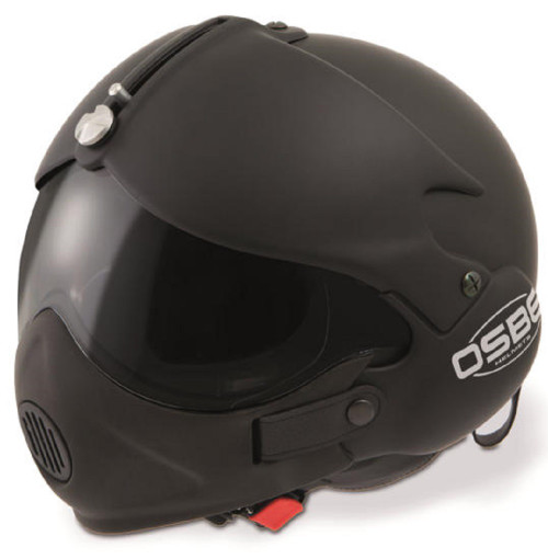 Open Face Scooter Helmet Osbe Gpa Aircraft Tornado Matt Black + Mask