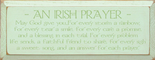 An Irish Prayer (poem) | Wood Sign With Saying