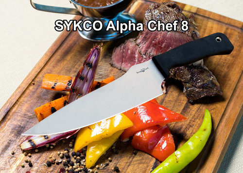 SYKCO Alpha Chef 8, Satin or Stonewashed Finish, AEBL Steel SYKCO Alpha Chef 8, Satin or Stonewashed Finish, AEBL Steel