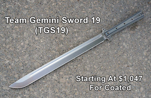 Team Gemini Sword 19, Coated, Stonewashed, or Comp Finish
