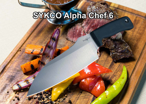 SYKCO Alpha Chef 6.5, Satin or Stonewashed Finish, AEBL Steel