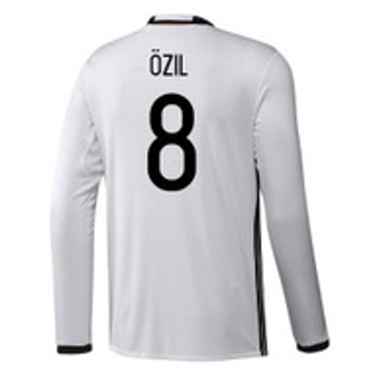 Germany No10 Ozil White Home Long Sleeves Soccer Country Jersey