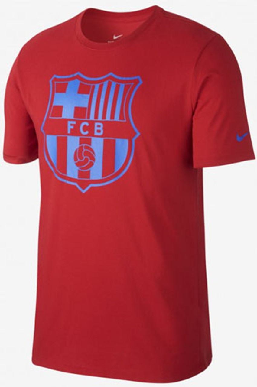 NIKE BARCELONA 2018 CREST T-SHIRT RED - Soccer Plus