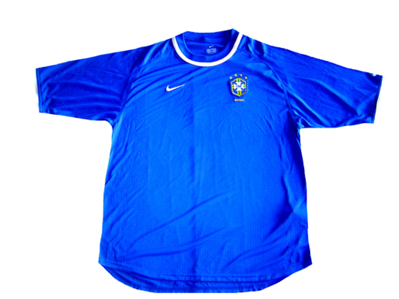 NIKE BRAZIL 2000 AWAY JERSEY BLUE - Soccer Plus