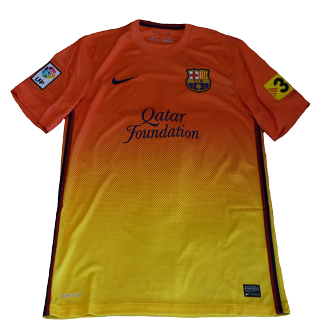 NIKE BARCELONA 2013 AWAY `XAVI` JERSEY Safety Orange/Tour Yellow1 Soccer Plus NIKE BARCELONA 2013 AWAY `XAVI` JERSEY Safety Orange/Tour Yellow1 Soccer Plus