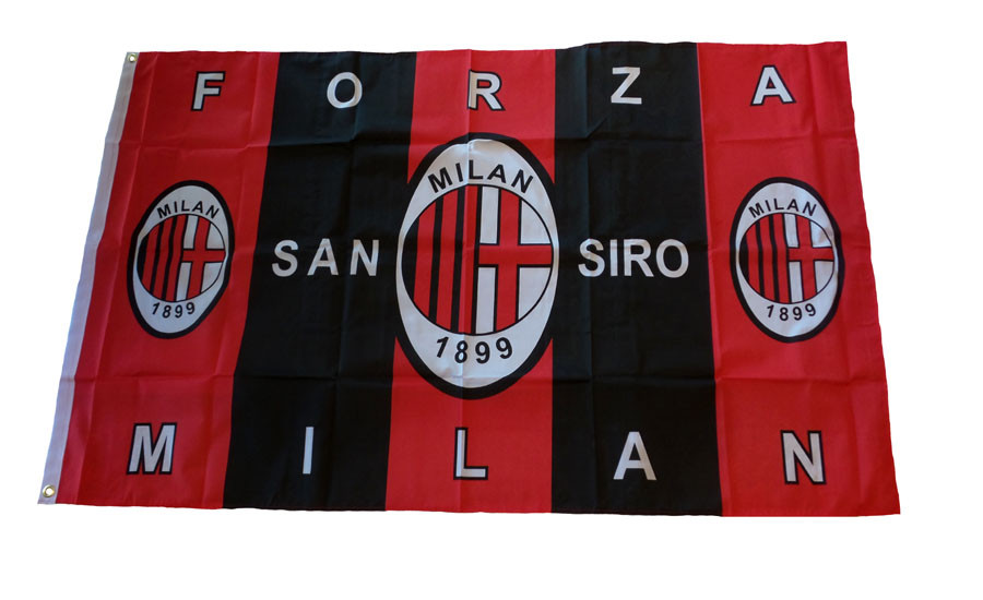 AC MILAN `FORZA MILAN` FLAG - Soccer Plus