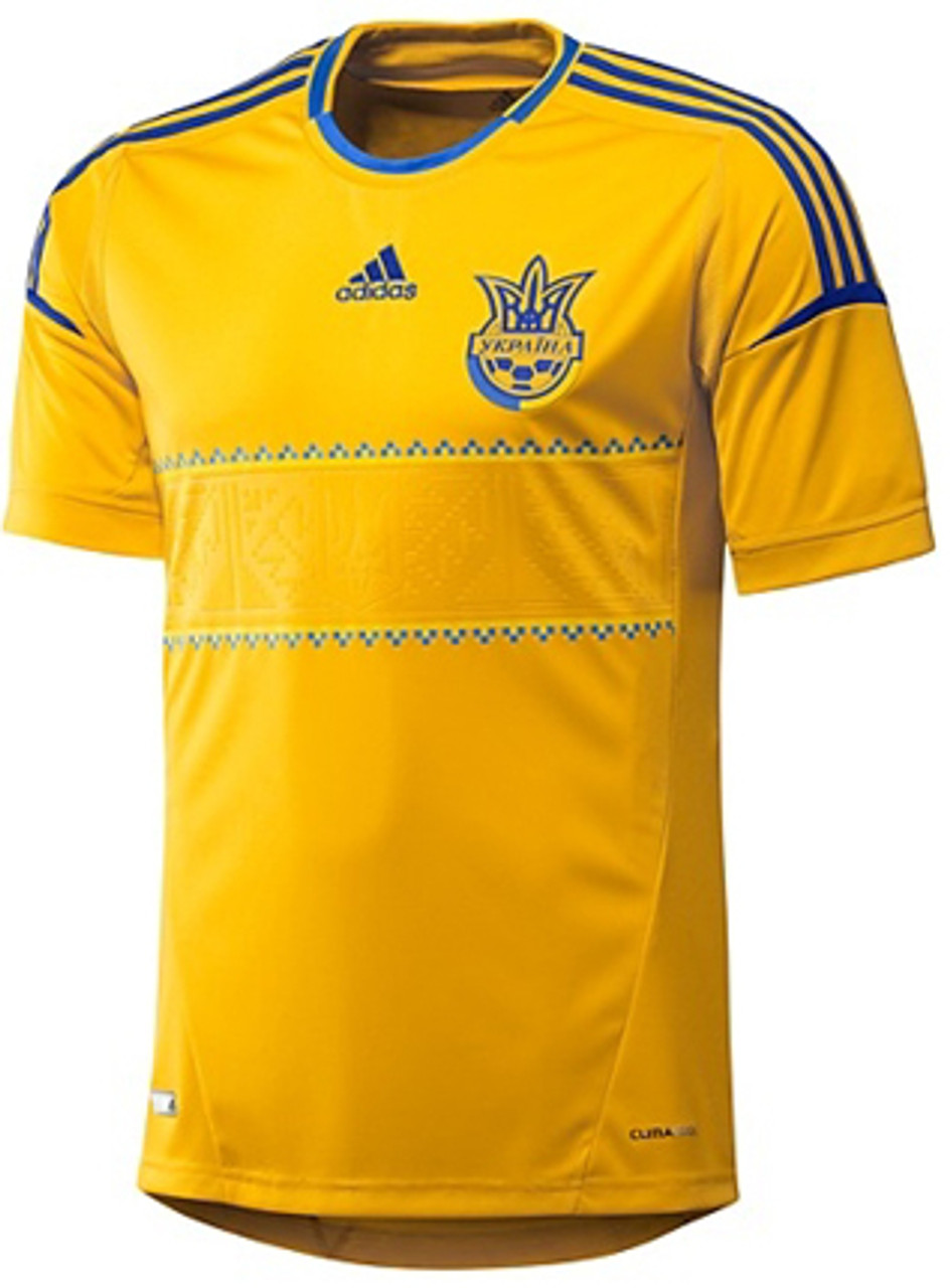 ADIDAS UKRAINE 2012 HOME JERSEY YELLOW - Soccer Plus