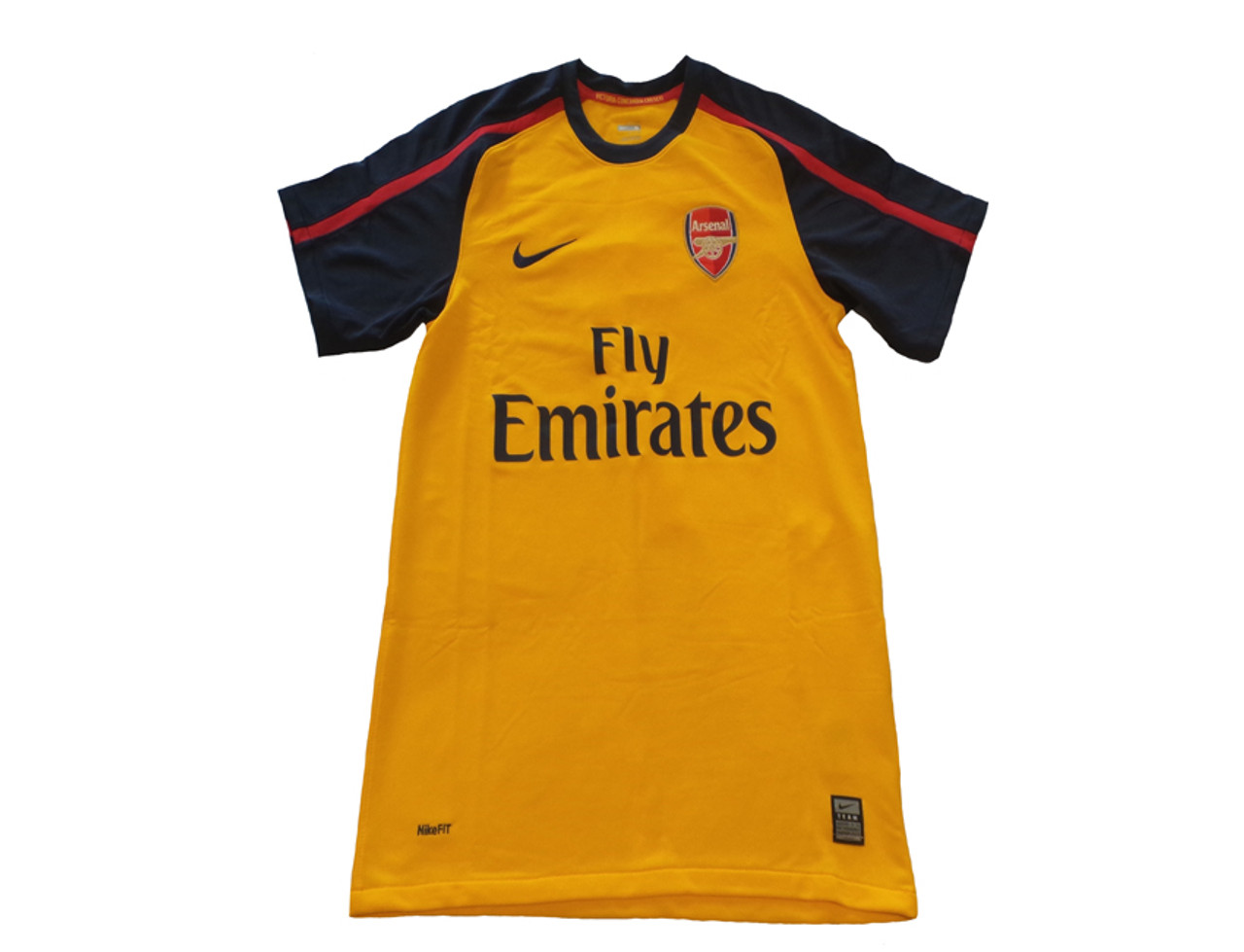 NIKE ARSENAL 2009 `ROSICKY` AWAY JERSEY YELLOW