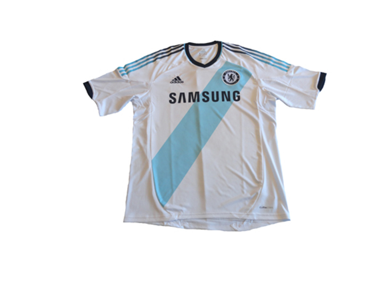 adidas blue and white soccer jersey