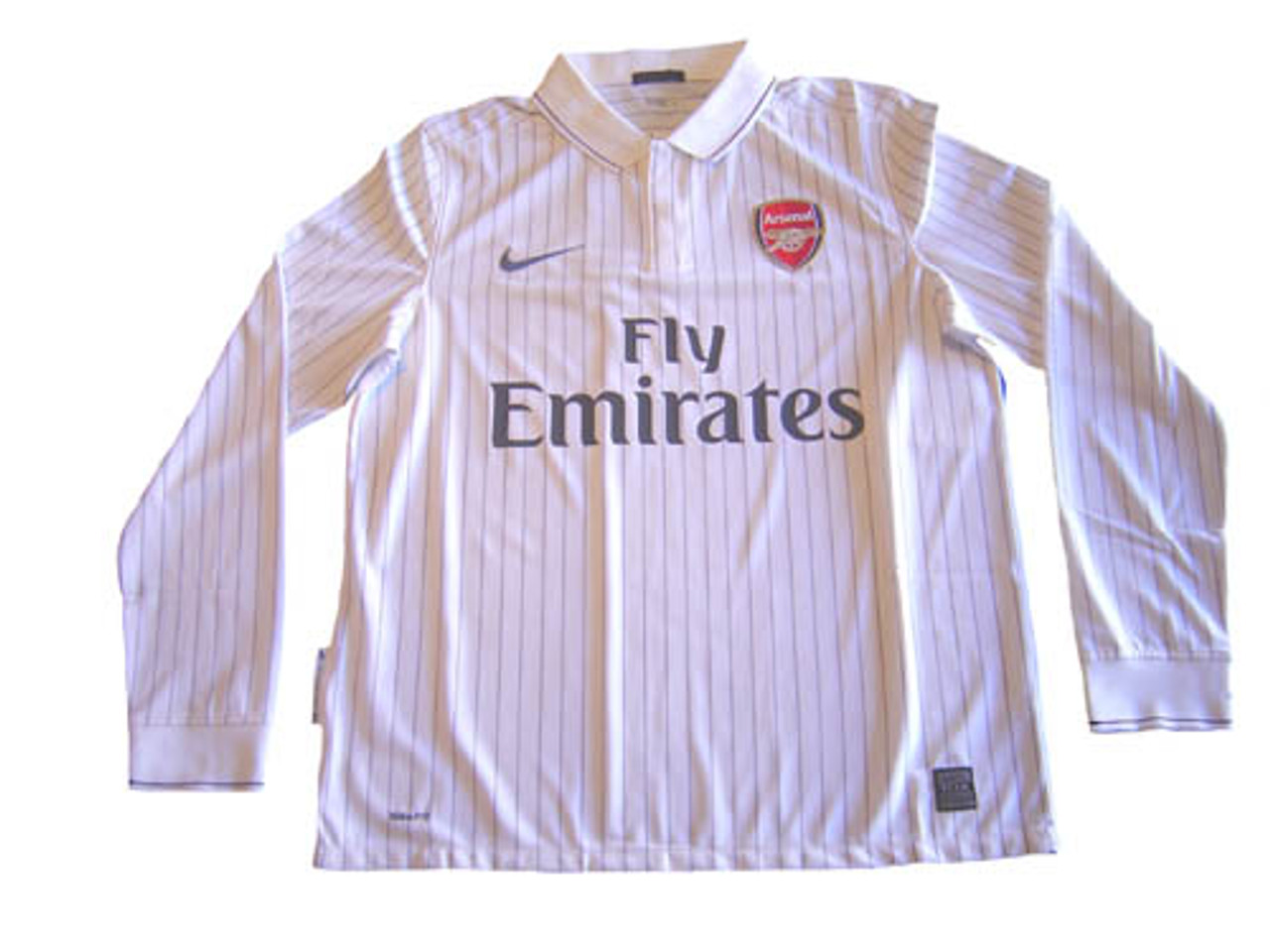 NIKE ARSENAL 2010 AWAY 3RD WHITE L/S JERSEY