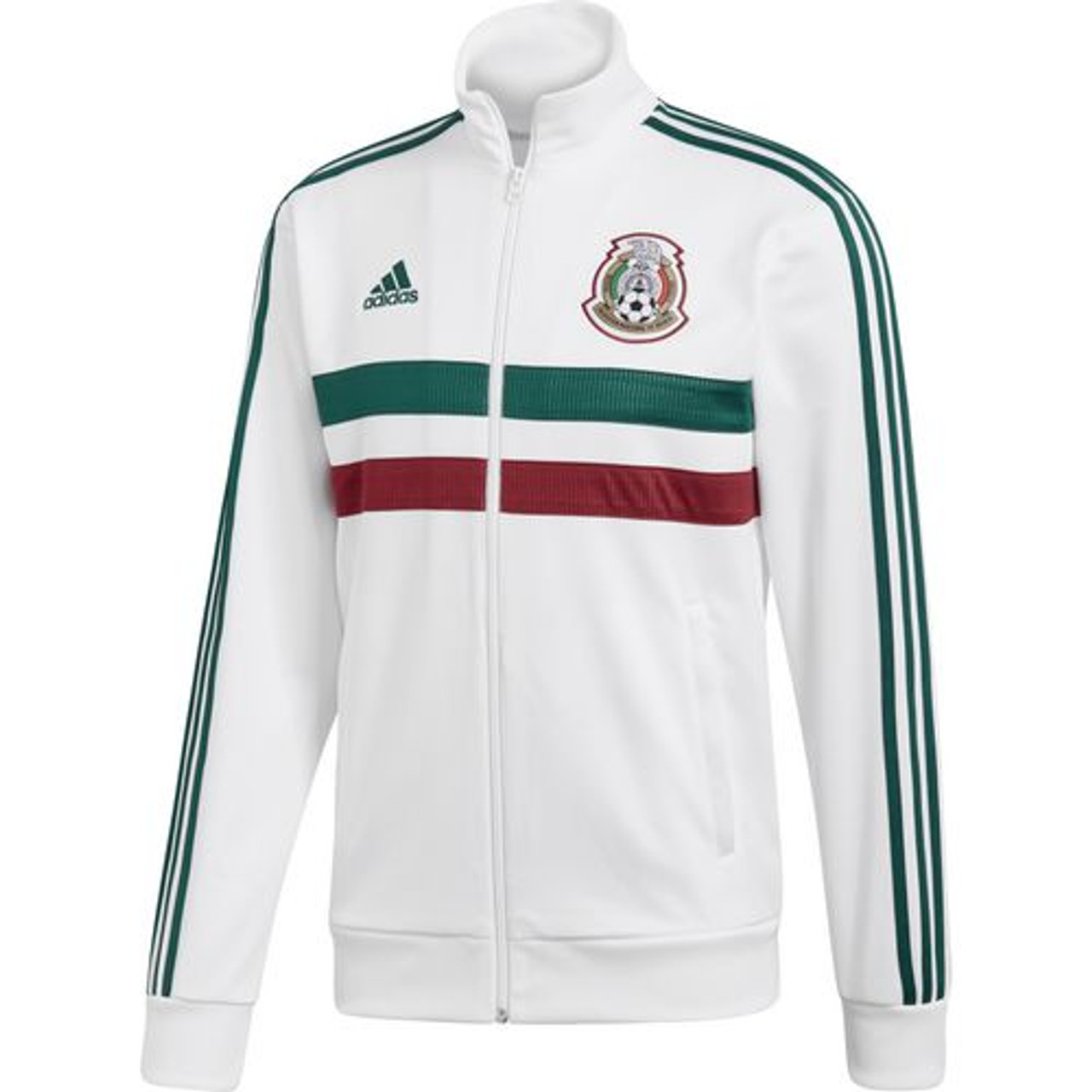 white adidas track top