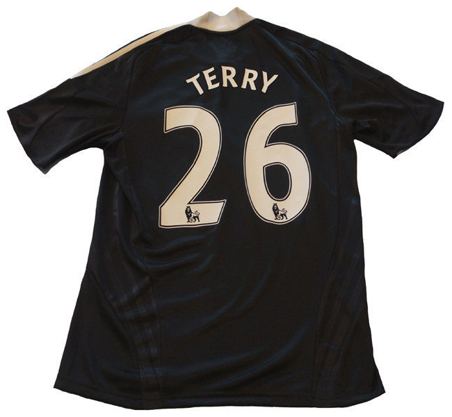 ADIDAS CHELSEA 2009 `TERRY`AWAY JERSEY BLACK - Soccer Plus