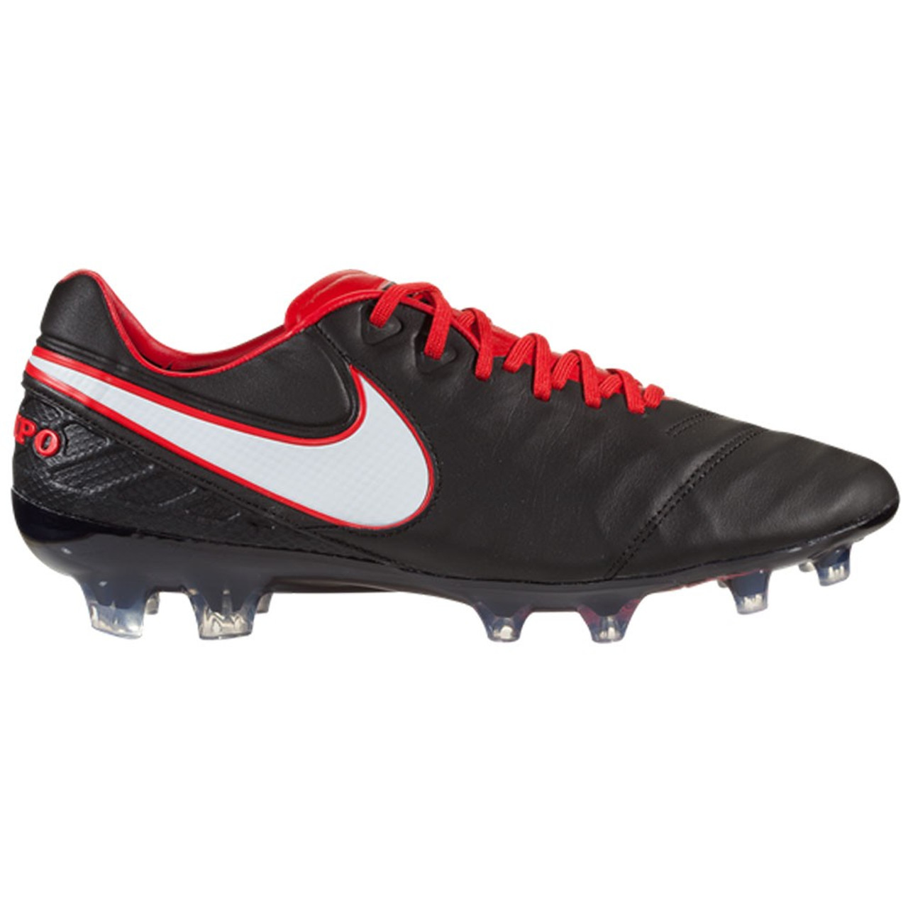 nike tiempo black and red