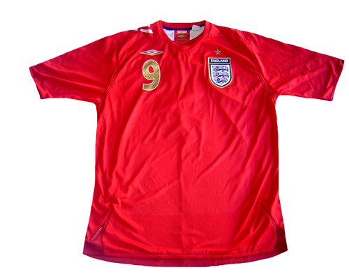イングランド代表 2006W杯 ルーニー 9 長袖ユニフォーム Umbro ENGLAND 2006 2008 AWAY #9 ROONEY FOOTBALL SHIRT SOCCER JERSEY