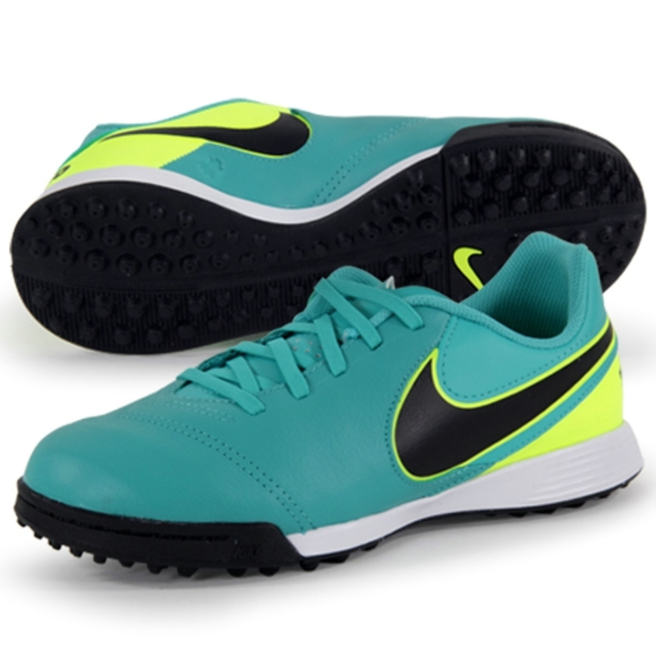 NIKE JR TIEMPO LEGEND VI TF TEAL-BLACK-VOLT - Soccer Plus