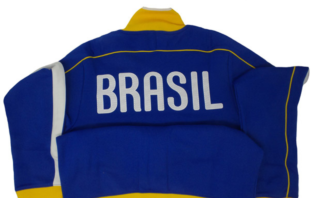 NIKE BRAZIL 2010 ANTHEM JACKET BLUE - Soccer Plus