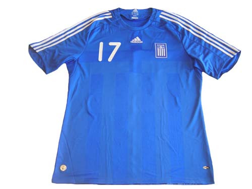 ADIDAS GREECE 2008 AWAY `GEKAS` JERSEY BLUE - Soccer Plus