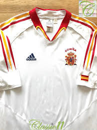 ADIDAS SPAIN 2004 AWAY JERSEY WHITE - Soccer Plus