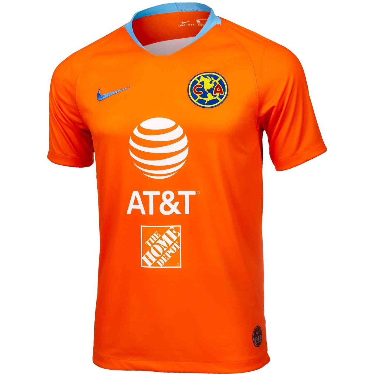 orange and blue soccer jersey